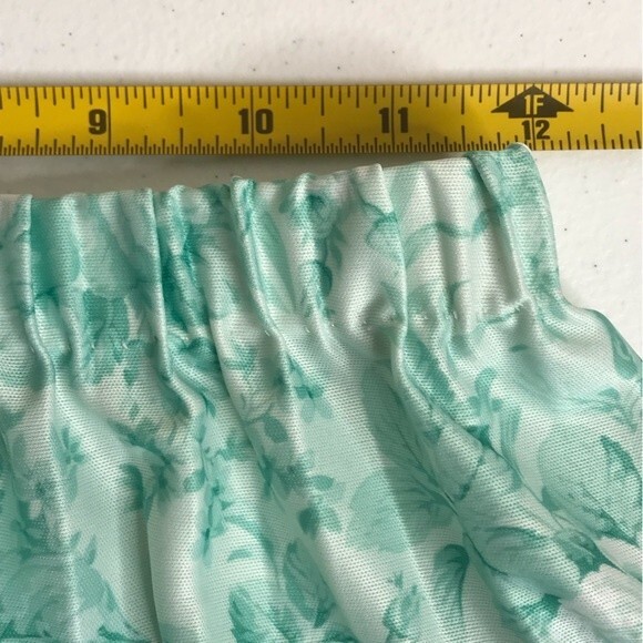 Vintage Pablo Collection Two Piece Skirt Jacket Top Mint Green Floral Women 12 - Picture 14 of 16